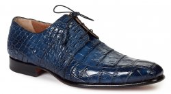 Mauri "Castello" 1162 Wonder Blue Genuine All Over Alligator Hand Painted Shoes