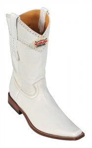 Los Altos White Genuine All-Over Elk Square Toe Cowboy Boots 735128
