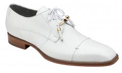 Belvedere "Karmelo" White Genuine All Over Lizard Shoes 1497.