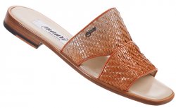 Mauri "1352/3" Beige / Orange Genuine Woven Leather Sandals