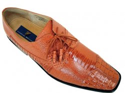 Giorgio Brutini Cognac Alligator/Ostrich Print Shoes 171434