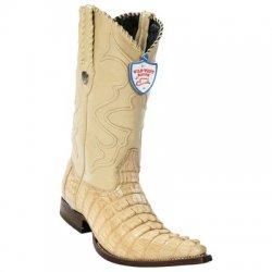 Wild West Red Oryx Genuine Caiman Tail 3x Toe Cowboy Boots 2950111