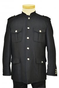 Pronti Black 3/4 Length Wool Blend Blazer Jacket B31331
