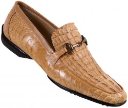 Mauri "Launch" 9234 Dark Dune Genuine Hornback Crocodile / Ostrich Leg Shoes