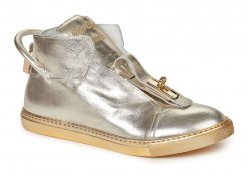 Mauri "Toledo" 6115 Metallic Silver Genuine Nappa Leather Shoes