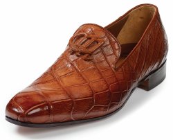 Mauri "Vanvitelli" 4821 Burnished Gold Genuine Body Alligator Hand Painted Loafer Shoes