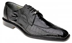 Belvedere "Siena" Black All-Over Genuine Ostrich Shoes 1463.