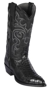 Los Altos Black Genuine Python Snakeskin Snip Toe Cowboy Boots 995705