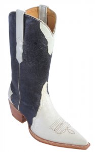 Los Altos Ladies Winterwhite Genuine Smooth Ostrich 3X-Toe Cowgirl Boots 330428
