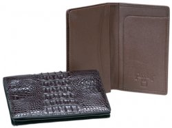 Ferrini ALCC Genuine Hornback Crocodile Card Holder Wallet