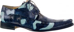 Mauri “Preference” 42855 Wonder Blue Camouflage Baby Crocodile / Ostrich Leg Shoes