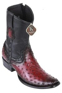 King Exotic Faded Burgundy Genuine Dubai Boot | Men's Ostrich Boots 479B0343