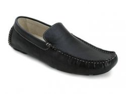 Bacco Bucci "Muse" Black Genuine Soft Supple Calfskin Loafer Shoes