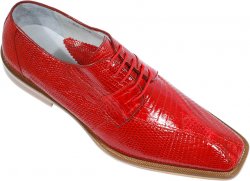 Belvedere "Rossi" Red Genuine Crocodile / Lizard Shoes