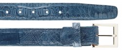 Belvedere 1999 Antique Blue Jean All-Over Genuine Hornback Crocodile Belt.