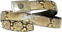 Giorgio Brutini Natural Genuine Python Snake Skin Belt
