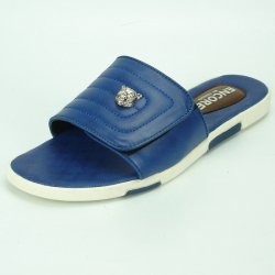 Fiesso Blue PU Leather Sandals FI2321.