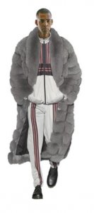 Winter Fur Grey Genuine Full Skin Fox Trench Coat M33F01GY.