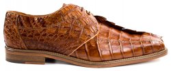 Belvedere "Colombo" Camel Genuine Hornback Crocodile Shoes 1494.