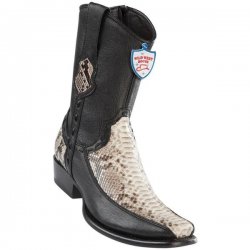 Wild West Natural Genuine Python With Deer Dubai Toe Cowboy Boots 279BF5749