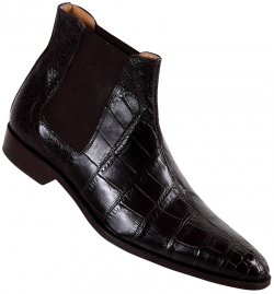 Mauri "2198" Dark Brown All-Over Genuine Body Alligator Boots