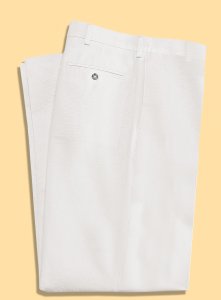 Sambuca White Fine Linen Classic Fit Slacks 600P