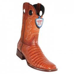 Wild West Cognac Genuine Caiman Belly Cowboy Boots 28248203