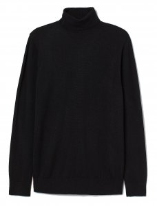 Bagazio Black Modern Fit Modern Fit Turtleneck Sweater Shirt BM2102