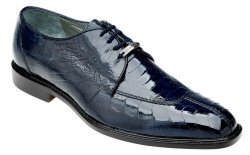 Belvedere "Siena" Navy All-Over Genuine Ostrich Shoes 1463.