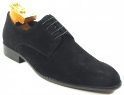 Carrucci Black Genuine Suede Oxford Lace-Up Shoes KS505-14S.
