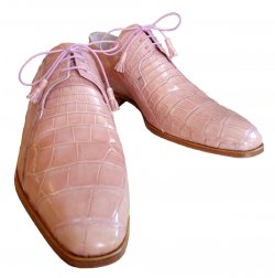 Fennix Italy 3228 Pink All-Over Genuine Alligator Shoes.