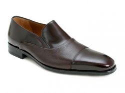 Mezlan "Knowles II" Burgandy Genuine Deerskin/Calfskin Italian Shoes 12812