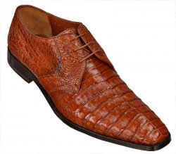 Los Altos Cognac All-Over Genuine Crocodile Belly Shoes ZV088203