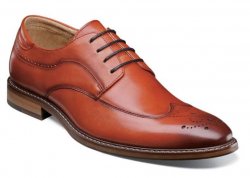 Stacy Adams "Fletcher'' Cranberry Genuine Leather Wingtip Oxford Shoes 25064-401.