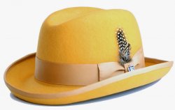 Bruno Capelo Gold Australian Wool Godfather Dress Hat GF-114