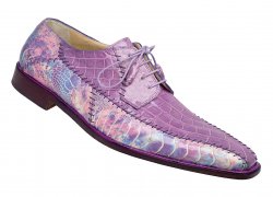 Mauri "Cotton Candy" 4381 Amethyst / Multifucsia All-Over Genuine Baby Crocodile / Ostrich Leg Skin Shoes