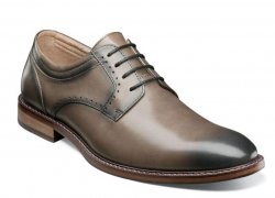 Stacy Adams "Faulkner'' Grey Genuine Leather Plain Toe Oxford Shoes 25305-608.