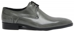 Duca Di Matiste 1550 Grey Genuine Calfskin Leather Oxford Shoes.