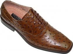 Fratelli Taupe Ostrich Print Shoes 2279-02