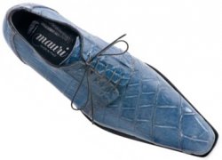 Mauri "Attitude" 42710 Blue De Greece Genuine Alligator / Baby Crocodile Shoes