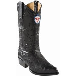 Wild West Black Genuine Ostrich Wingtip Cowboy Boots 2990405