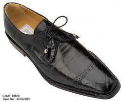 Ferrini 4089/366 Black Genuine Alligator/Eel Shoes.