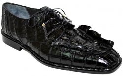 Romano "T-Rex" Black All-Over Nile Hornback Crocodile With Giant Dual Tails Shoes