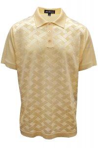 Saint Lorenzo Cream Knitted Microfiber Casual Short Sleeve Polo Shirt 6810