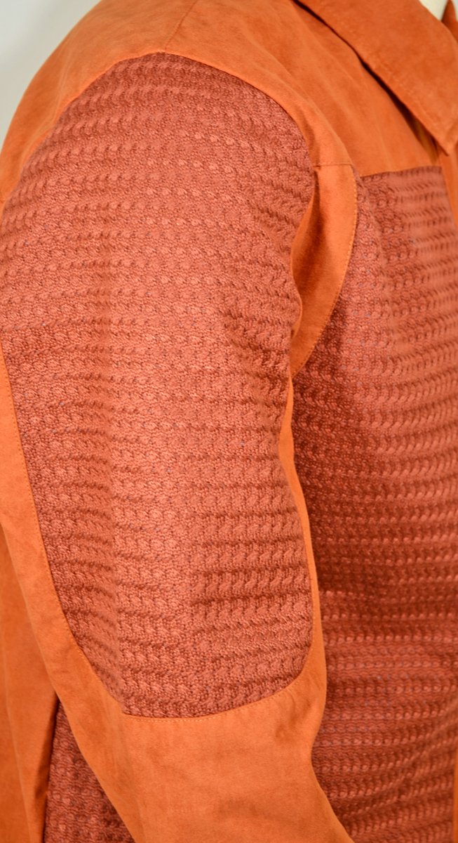side of Rust Microsuede / Sweater