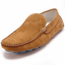 Encore By Fiesso Brown Suede Loafer Shoes FI3117