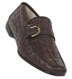 Mauri "Mariner" 9284 Sport Rust Genuine Hornback Crocodile / Ostrich Shoes