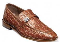 Stacy Adams "Bellucci" Cognac Genuine Leather Moc Toe Bit Slip On 25322-600.