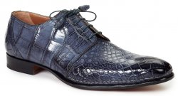 Mauri "Balzac" 1192 Charcoal Grey Genuine All Over Alligator Hand Painted Shoes
