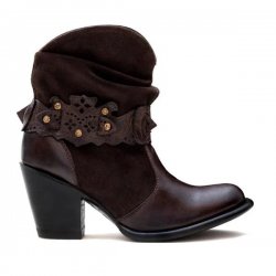 Los Altos Women's Choco Houston Style High Top Ladies Boots 3778394